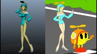 3-D Model with Rosalina's Propeller Suit