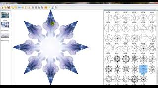 Snowflake Template for Dazzling Reflections Kaleidoscope Software