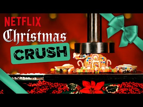 We Used a Hydraulic Press to Crush Your Favorite Netflix Props | Christmas Crush