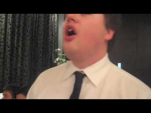 Marko singing "Rock n roll kids"