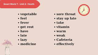 Smart World 7- Unit 2 Health
