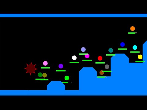 Escape from The Killer Monster - Survival Marble Race in Algodoo