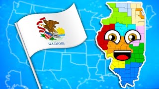 The State Of Illinois Has 102 Counties! | US Geography For Kids | KLT Geography