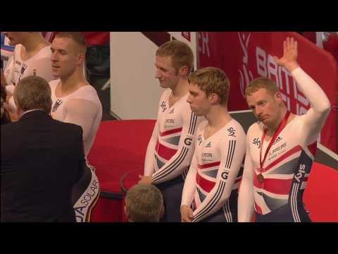 Men's Team Sprint Bronze Podium - Great Britain