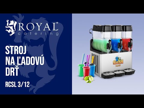 Video - Stroj na ľadovú drť - 3 x 12 litrov - LED