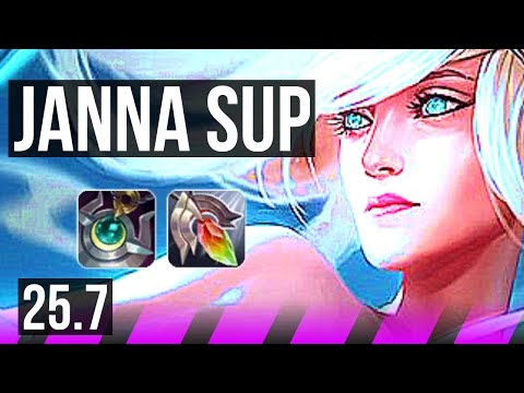 JANNA & Twitch vs THRESH & Tristana (SUP) | EUNE Challenger | 25.7