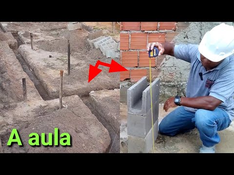 Profundidade e largura ideal Vala Alicerce casa 10x06