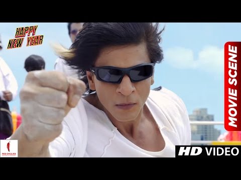 Charlie's Kung Fu Power | Happy New Year Scenes | Shah Rukh Khan, Deepika Padukone