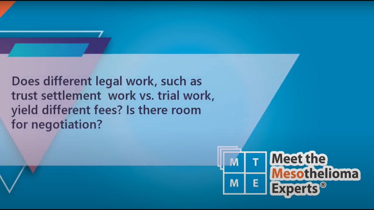Does different legal work for mesothelioma justify different fees? Can I negotiate?