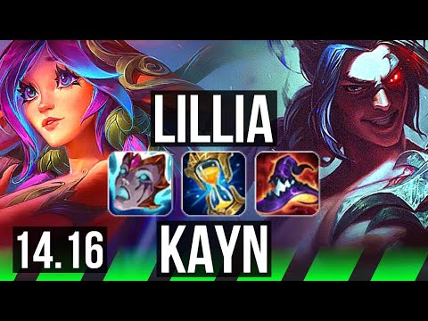 LILLIA vs KAYN (JGL) | 5k comeback, Legendary, 13/3/7, 600+ games | EUW Challenger | 14.16