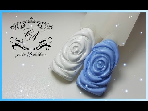 ♥Дизайн ногтей♥Объемные розы♥