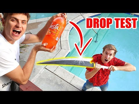 NINJA WEAPON SODA DROP TEST!!