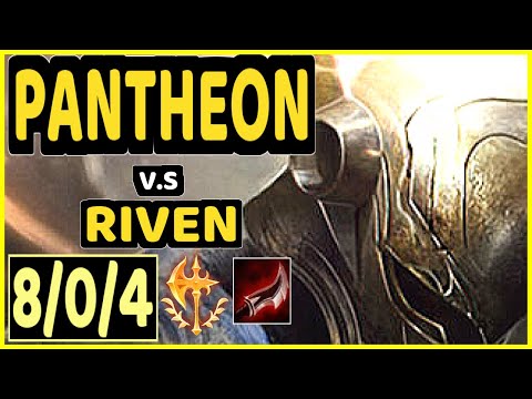 SKEANZ (PANTHEON) vs RIVEN - 8/0/4 KDA TOP CHALLENGER GAMEPLAY - EUW