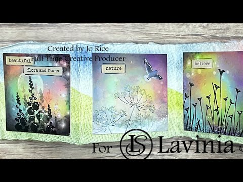 Mini Floral Scene-scape book by Jo Rice #cardmakingvideo #laviniastamps #scene-scapes