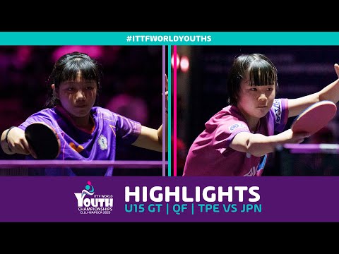 Chinese Taipei vs Japan | U15 GT - QF | | #ITTFWorldYouths 2025