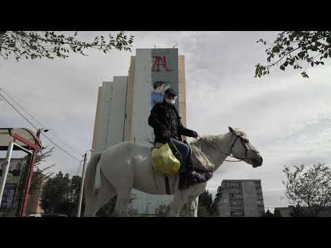 Mural by Matthias Mross in Varketili, Tbilisi - Urban Cowboy
