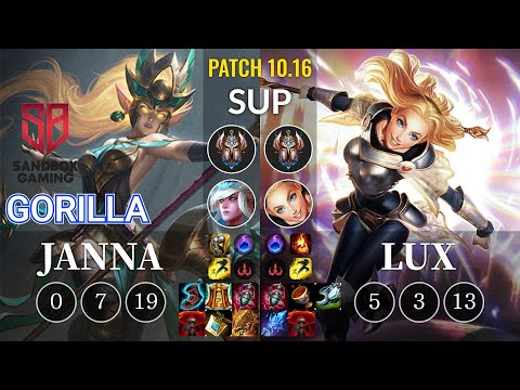 SB GorillA Janna vs Lux Sup - KR Patch 10.16