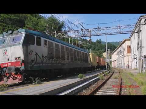 I SALUTI DELLE E.652 CON MERCI IN TRANSITO A MIGNANEGO. (GE) LINEA DEI GIOVI. SAB. 12 - 6 - 2021.