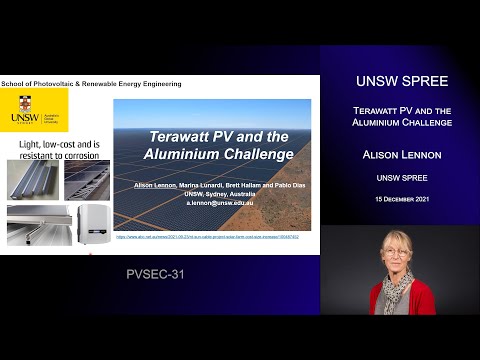 UNSW SPREE 202112-15 Alison Lennon - Terawatt PV and the Aluminium Challenge