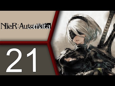 Nier: Automata COMPLETE Run pt21 - Side Content Fun, Then Fighting a Resource Recovery Unit!