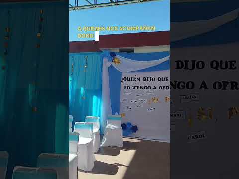 Preparando el salon para los festejos del 20 de junio en San Blas de los Sauses, la Rioja,Argentina