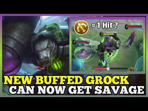 Why Buffed Grock Needs Damage Emblem to become a Tank | MLBB