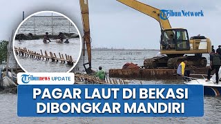 Pagar Laut di Bekasi Dibongkar Mandiri PT TPRN, KKP Terjun Mengawasi, Diperkirakan Rampung Jumat