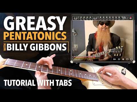 Billy Gibbons Greasy Blues Licks - Tutorial With Tabs