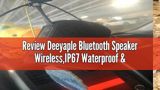 Review Deeyaple Bluetooth Speaker Wireless,IP67 Waterproof & Dustproof Portable Speaker with Lights,