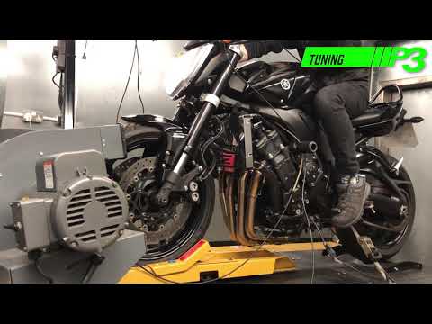 Yamaha FZ1 Full Custom Power commander mapping with ECU flash, K&N air filter with  Race fit silence