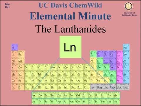 ChemWiki Elemental Minute: The Lanthanides (Overview)