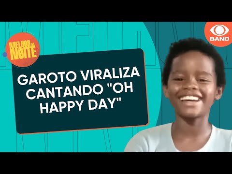 Garoto viraliza cantando "Oh Happy Day" | Melhor da Noite