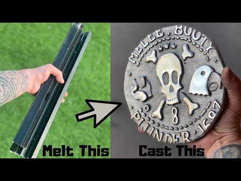Trash To Treasure - Casting Worlds Largest Pirate Coin From Scrap - ASMR Metal Melting - BigStackD