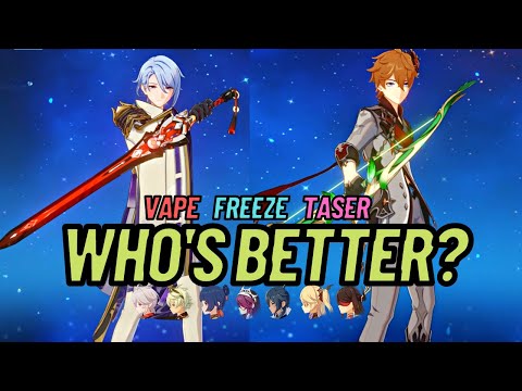 Ayato VS Childe: Vape, Freeze, Taser Comparison C0