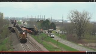 preview picture of video 'Grand Junction derailment from park to US 30 bridge'