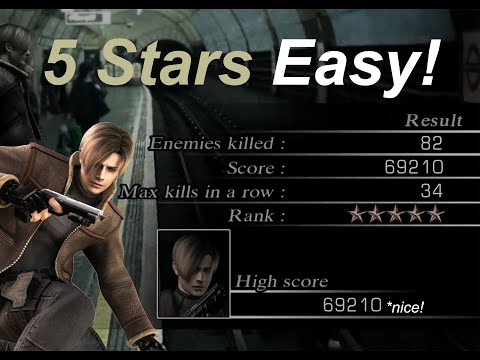 Get 5 Stars with Leon on the Castle | Easy No Skill Required | RE4 Resident Evil 4 Mercenaries