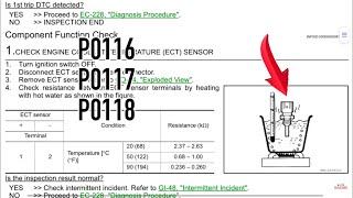 HOW TO DIAGNOSE ENGINE COOLANT TEMPERATURE SENSOR P0117 | P0118  | QR25DE ENGINE