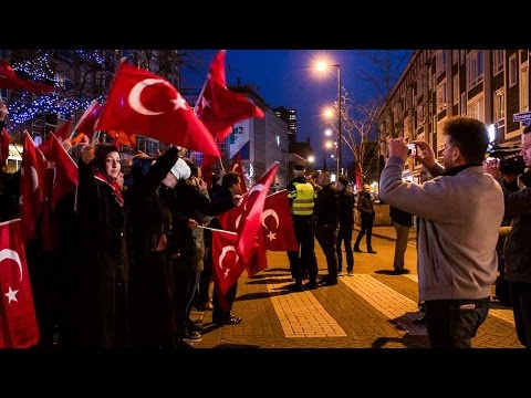 Netherlands-Turkey row: Footage shows Dutch police blocking minister from consulate