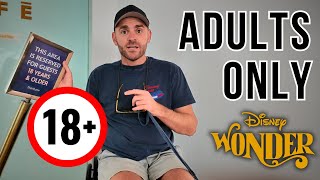 18+ only area inside the Disney Wonder! ☕️🚢