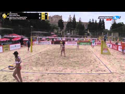 FIVB Beach 2015 Moscow Grand Slam: USA vs BRA Rnd 2