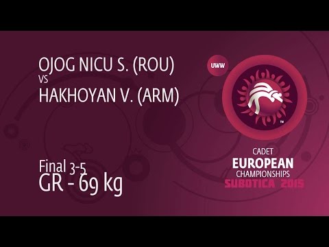 BRONZE GR - 69 kg: S. OJOG NICU (ROU) df. V. HAKHOYAN (ARM) by TF, 12-2
