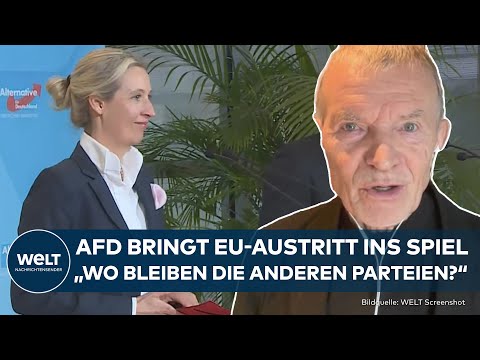 Video Thumbnail: AFD: Alice Weidel fordert Reform der EU und droht mit Austritt von Deutschland per Referendum
