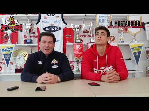 Pre-partita di Pompea Mantova - Bondi Ferrara con coach Finelli e Riccardo Visconti