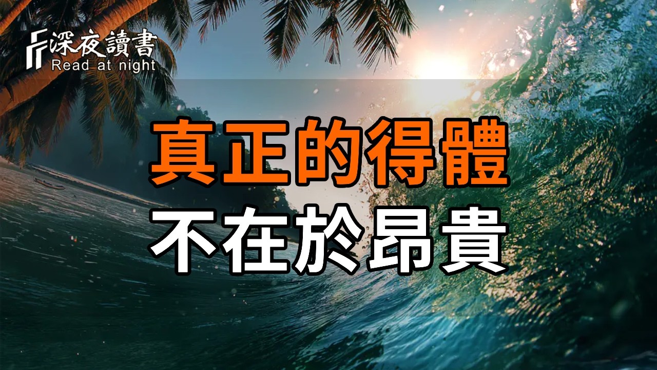 會打扮，是一個人最高級的智慧：真正的得體不在於昂貴，而在於這三點【深夜讀書】#人生感悟 #正能量 #