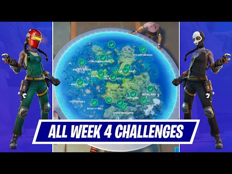 All Week 4 Challenges Guide in Fortnite Chapter 2 Season 3