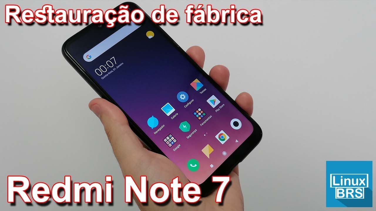 Xiaomi Redmi Note 7 - formatação de fábrica (como formatar)
