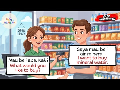 Indonesian Conversation for Beginners | Buying Water in a Store