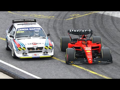 Ferrari F1 2023 SF-23 vs Lancia Delta S4 - Top Gear Circuit