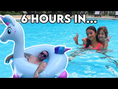 LAST TO LEAVE POOL WINS 1000 CHALLENGE!JASMINE AND BELLA