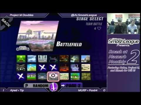 Smash at Macnarb 2 - Ajred + Tip vs. Murf + Fox64 - Project M